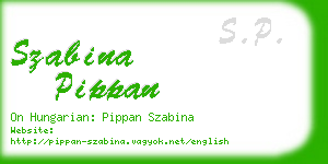 szabina pippan business card